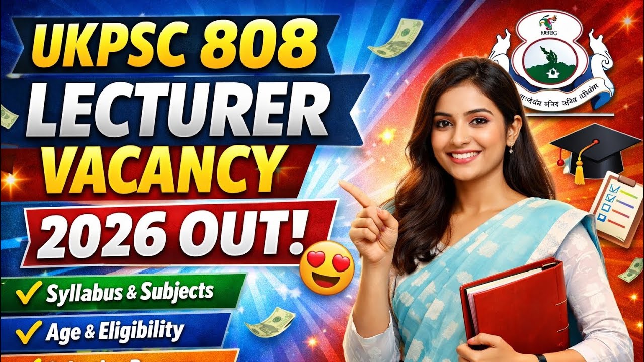 UKPSC 808 Lecturer Vacancy 2026 Out | Full Details: Syllabus, Age, Eligibility & Selection Process |