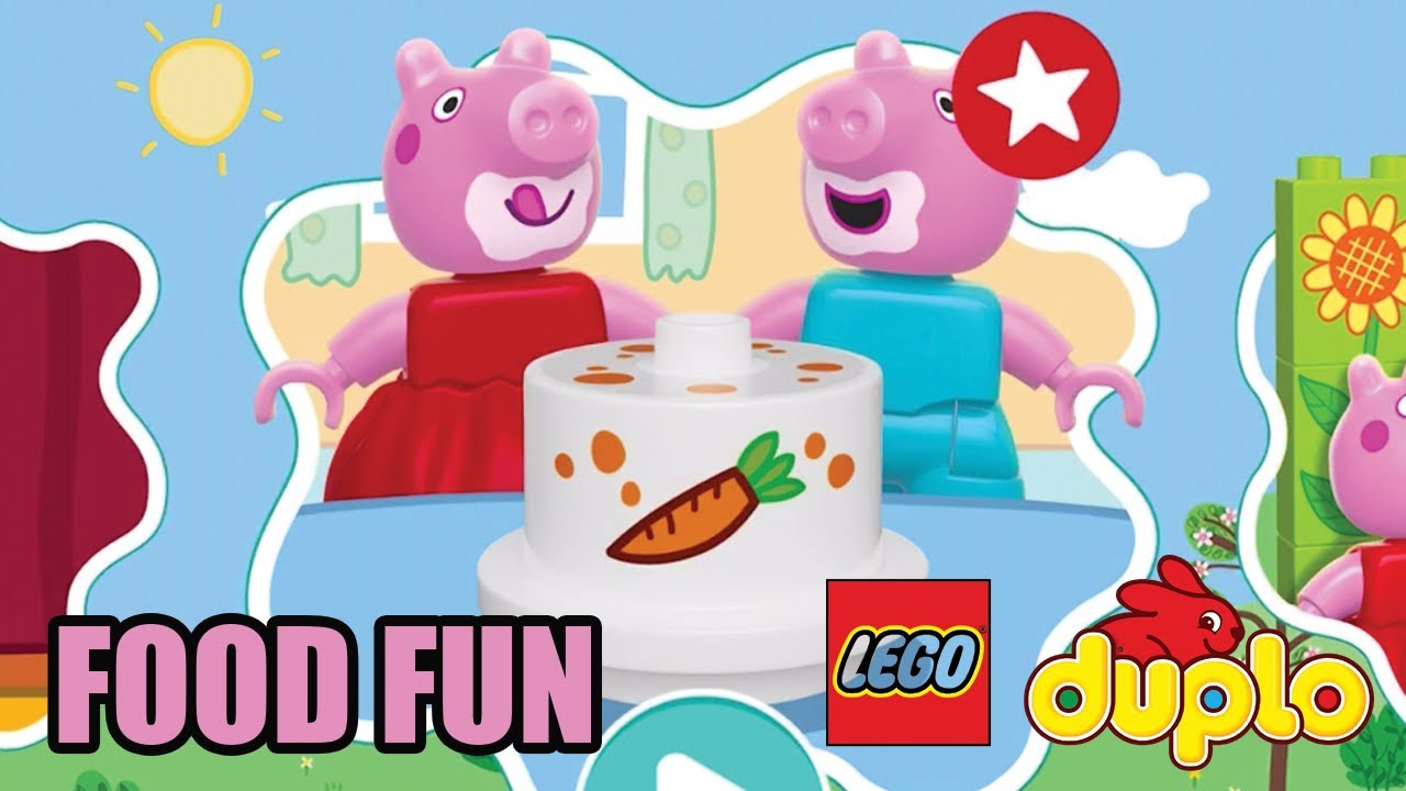 LEGO DUPLO PEPPA PIG ⭐⭐Playful learning with Peppa | New Update Food Fun⭐⭐