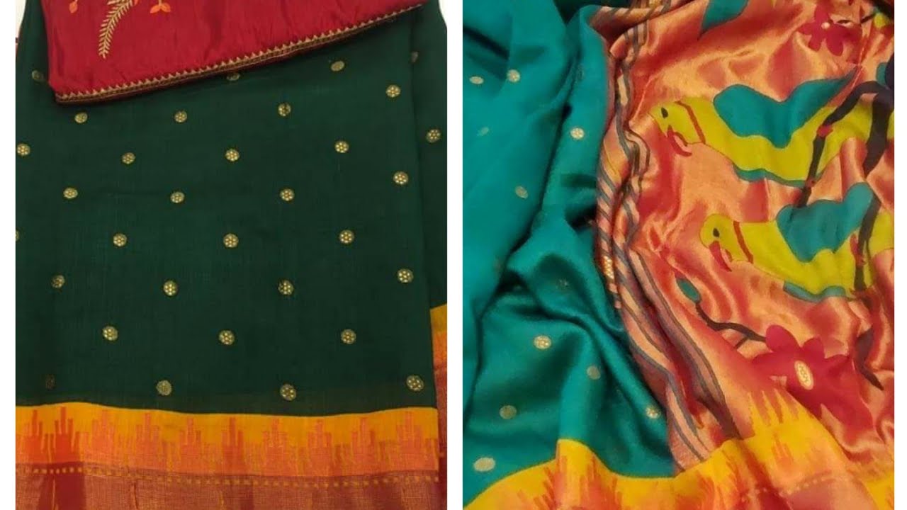 Soft brasso silk sarees with paithani print #shivanisboutique #paithanisaree #brassosilksarees