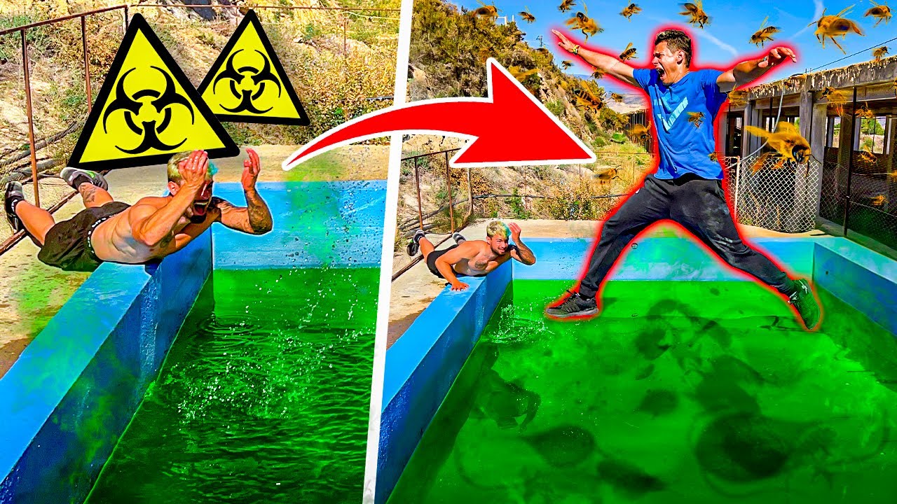 SI TE CAES PIERDES en una PISCINA TÓXICA☢️ *NIVEL LEGENDARIO* | Parkour Vlog