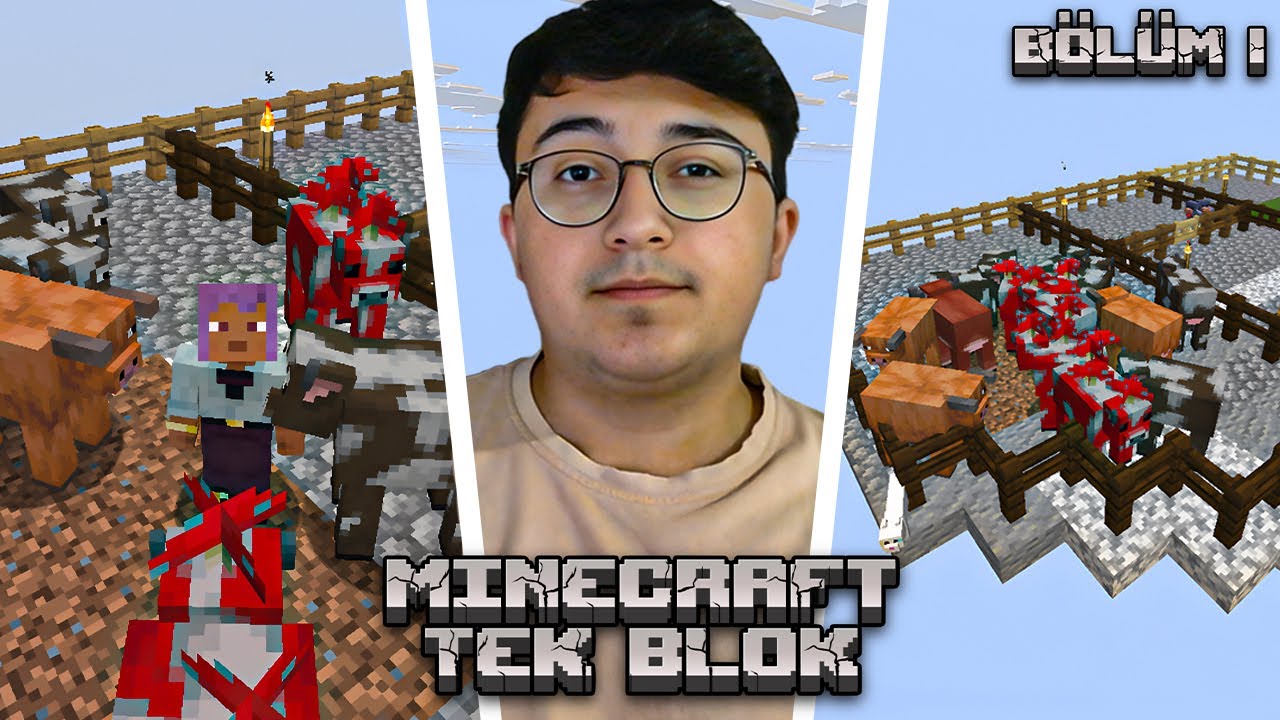 GÖKYÜZÜNDE İLK ADIM ÇİFTLİK KURULUYOR | MİNECRAFT TEK BLOK | BÖLÜM 1