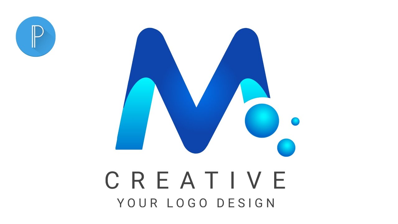 M Letter logo design How to make logo design on pixellab Editing