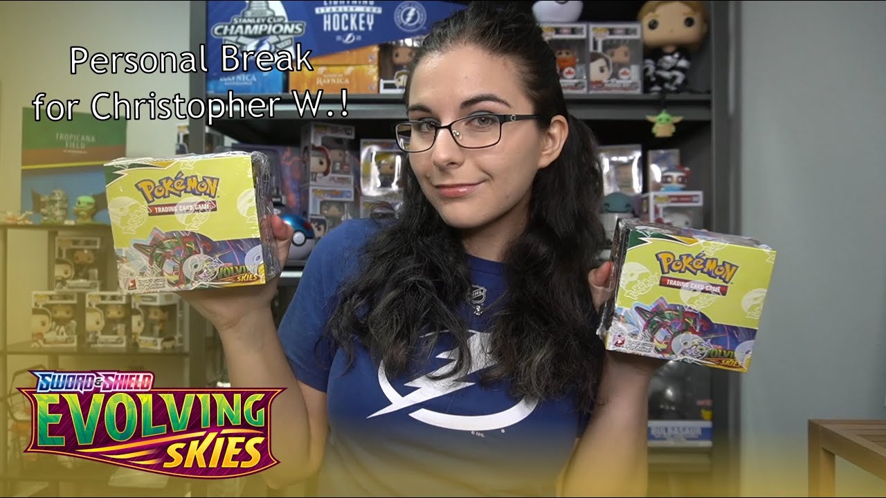 Aiming for Alts! | POKÉMON SWORD & SHIELD EVOLVING SKIES BOOSTER BOX OPENING X2 FOR CHRISTOPHER W.