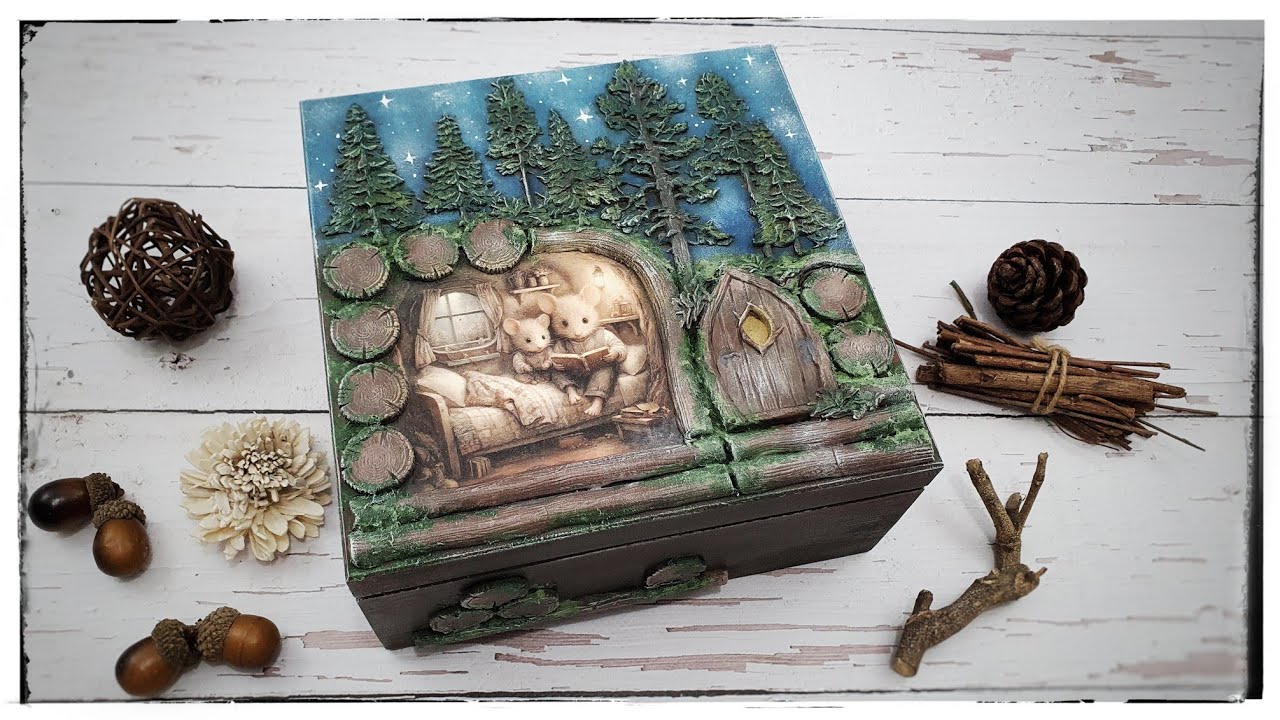 In the mouse hole 🐭 w norce u myszek 🐭 decoupage box...