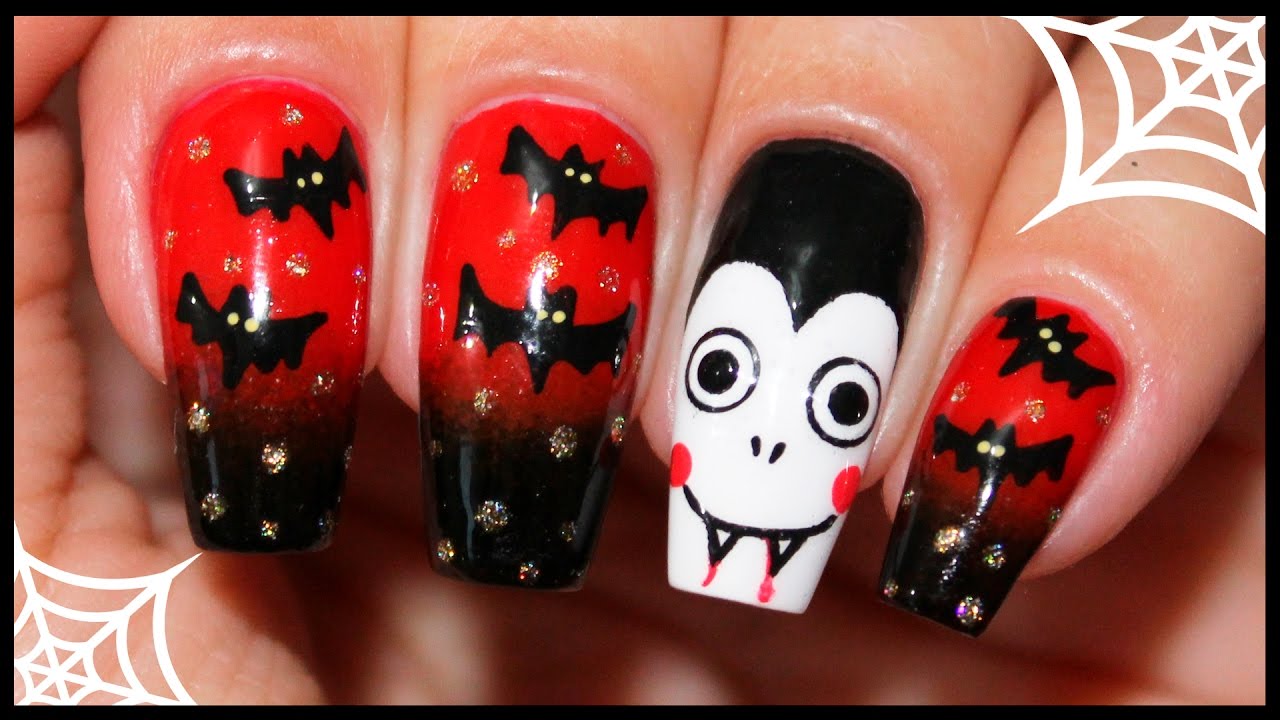 Unhas Decoradas Halloween - Drácula | Unhas da Lalá