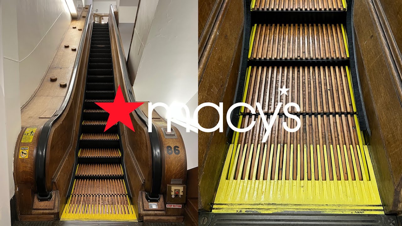 Historic Wooden OTIS Escalators [Floors G-9] Macy's Herald Square - New York, NY