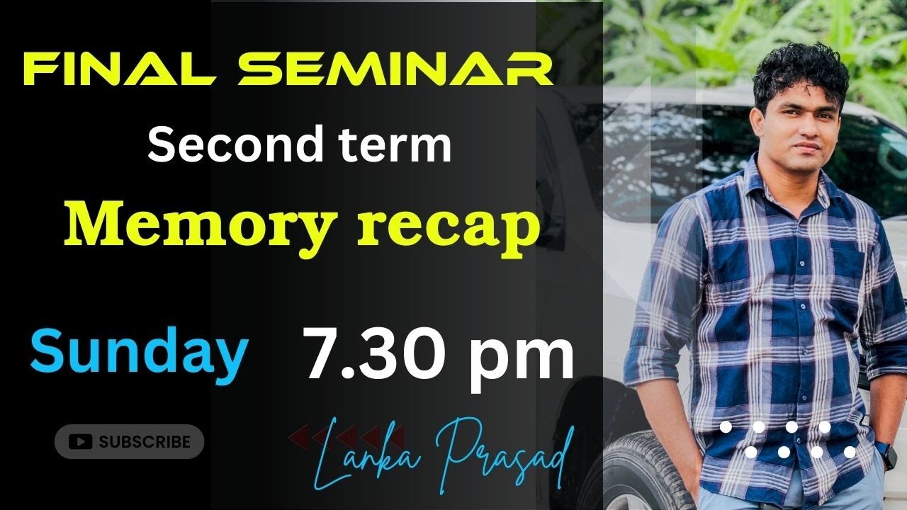 Second term| Memory recap | English medium