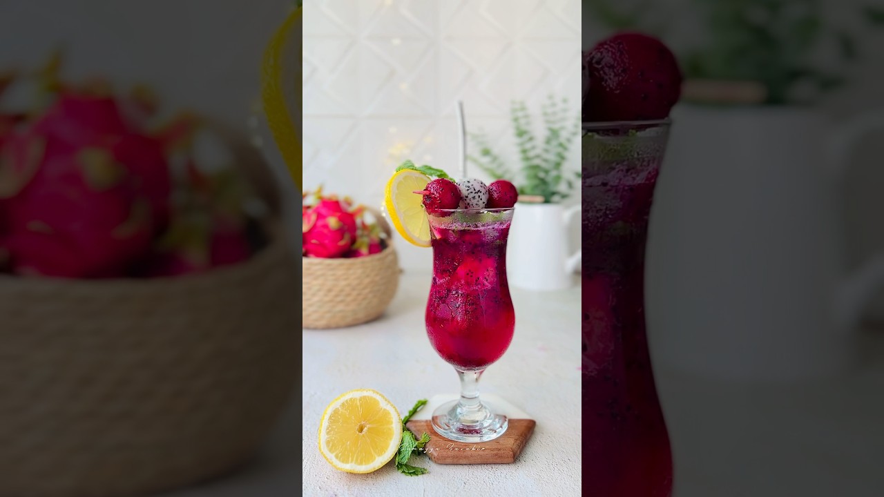 Dragon fruit mojito🩷💫 #mojito #dragonfruit #drink #recipe #aesthetic