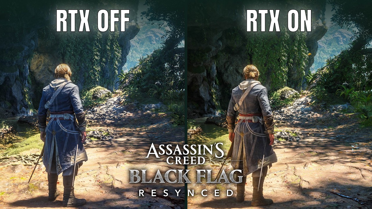AC Black Flag Resynced | Ray Tracing ON vs OFF |  Graphics Comparison #ubisoftpartner #ad