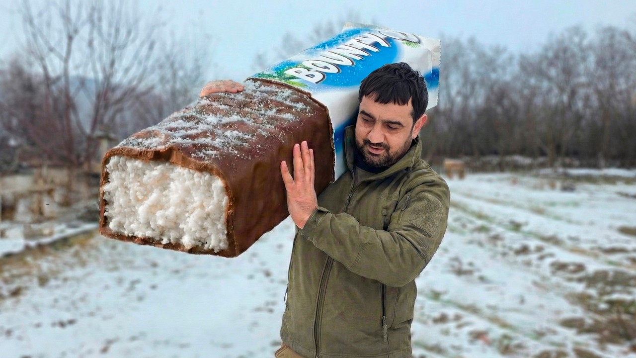 ​The Happiest Christmas for Village Kids! 🎄 I Made Them a GIANT Bounty Chocolate Bar 🥥🍫