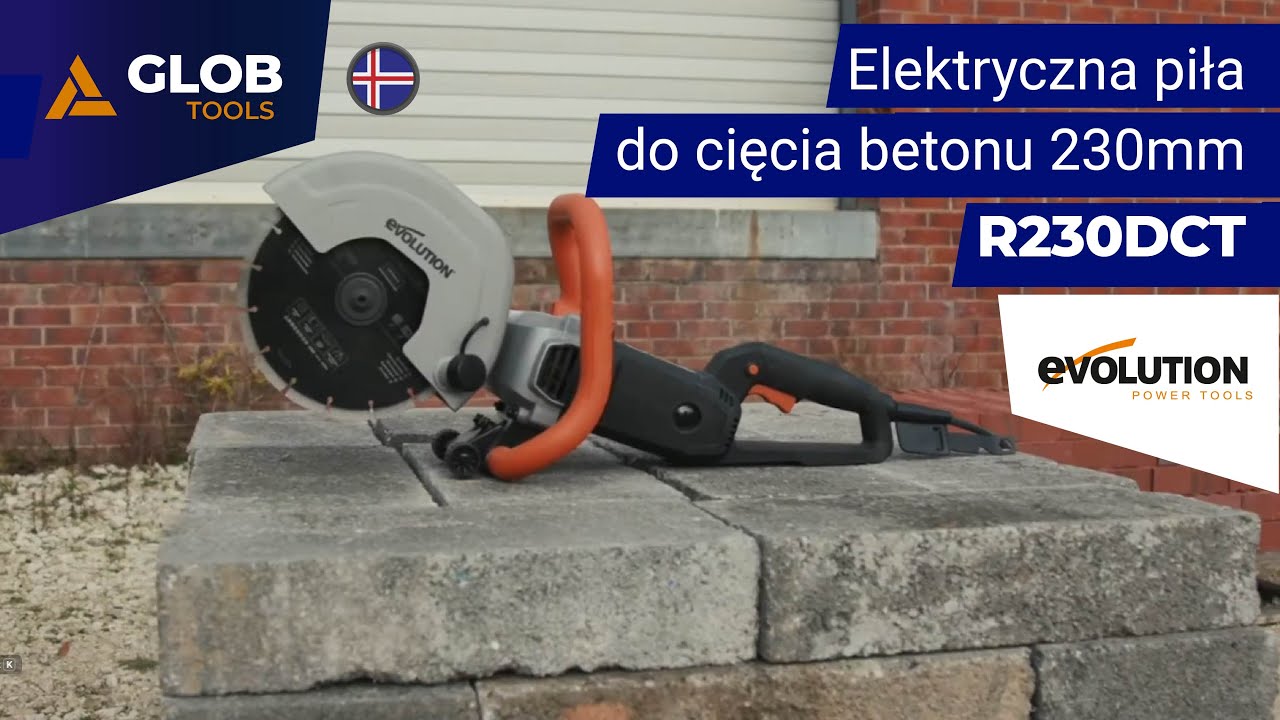 Elektryczna piła do cięcia betonu 230mm Evolution R230DCT z tarczą diamentową