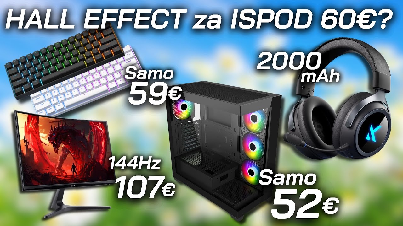 Najjeftiniji kvalitetni NOVITETI u Februaru 2026! HallEffect tastatura za ISPOD 60 EVRA?