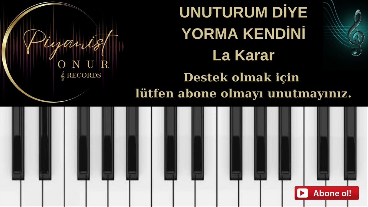 UNUTURUM DİYE YORMA KENDİNİ / LA KARAR 【ALTYAPI】