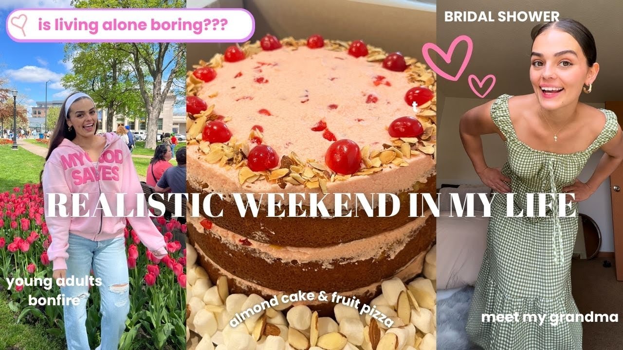 WHAT I DO FOR FUN LIVING ALONE VLOG: young adults, bridal shower, meet my grandma, fruit pizza +more