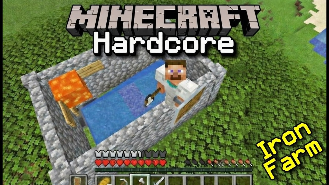 Ep.2 of my hardcore world. I built an iron farm in my hardcore world! Ultimate Gaming