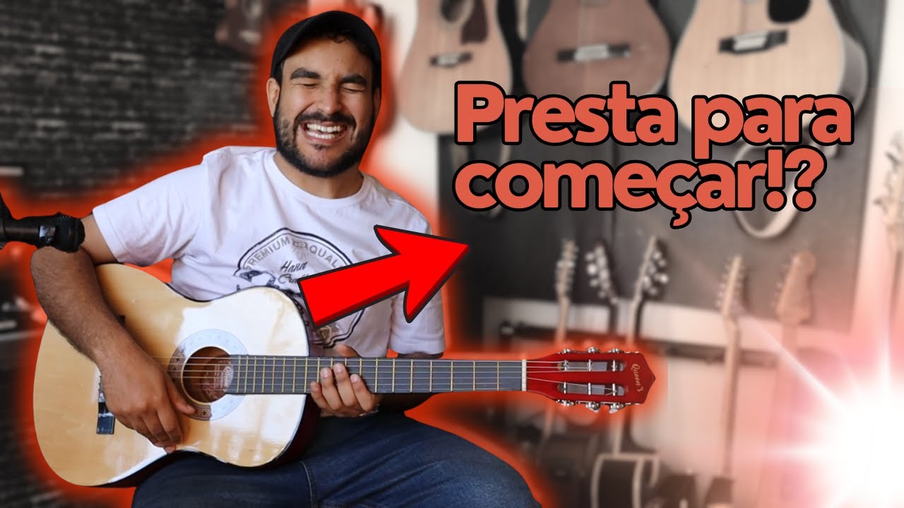 Testei o VIOLÃO MAIS BARATO da internet! Opinião SINCERA Queen's Acústico Conthey D13751
