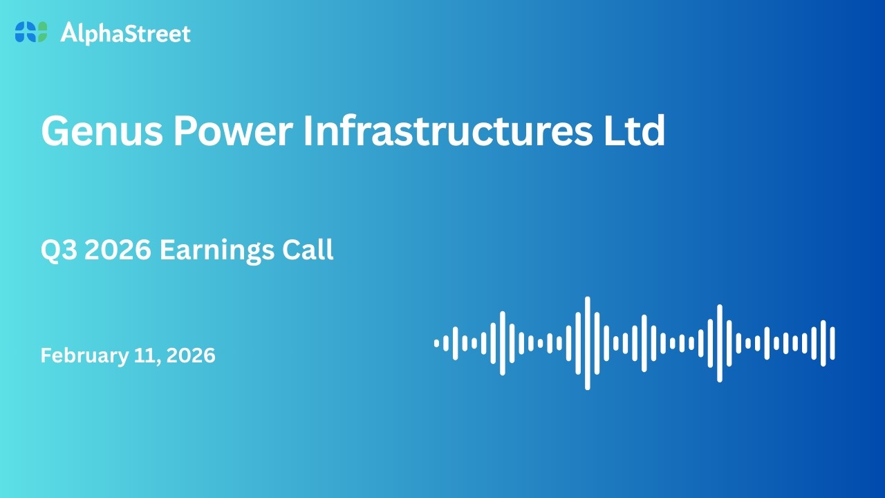 Genus Power Infrastructures Ltd Q3 FY2025-26 Earnings Conference Call