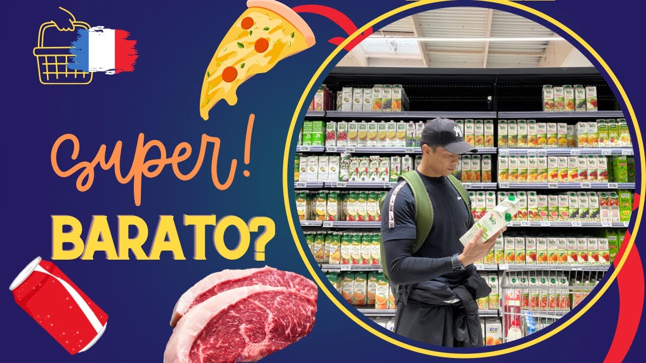 O QUE COMPREI COM 100 EUROS no supermercado FRANCÊS 😱🇫🇷 #frança #europa #suica #brasil #Eleclair