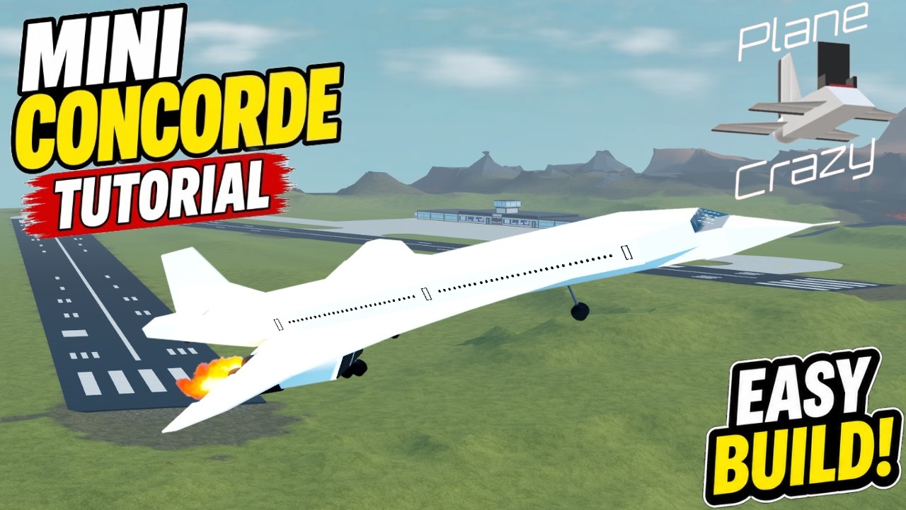 Mini Concorde tutorial | Plane Crazy | #tutorial #roblox #plane #crazy #gaming #aviation #concorde