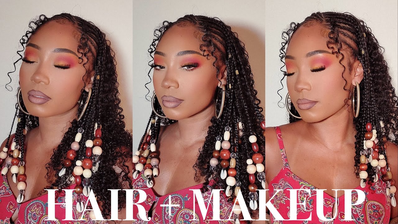 SUMMER VACAY BRAIDS + SMOKEY SUNSET SOFT GLAM MAKEUP | BEAUTY FOREVER HAIR CO.