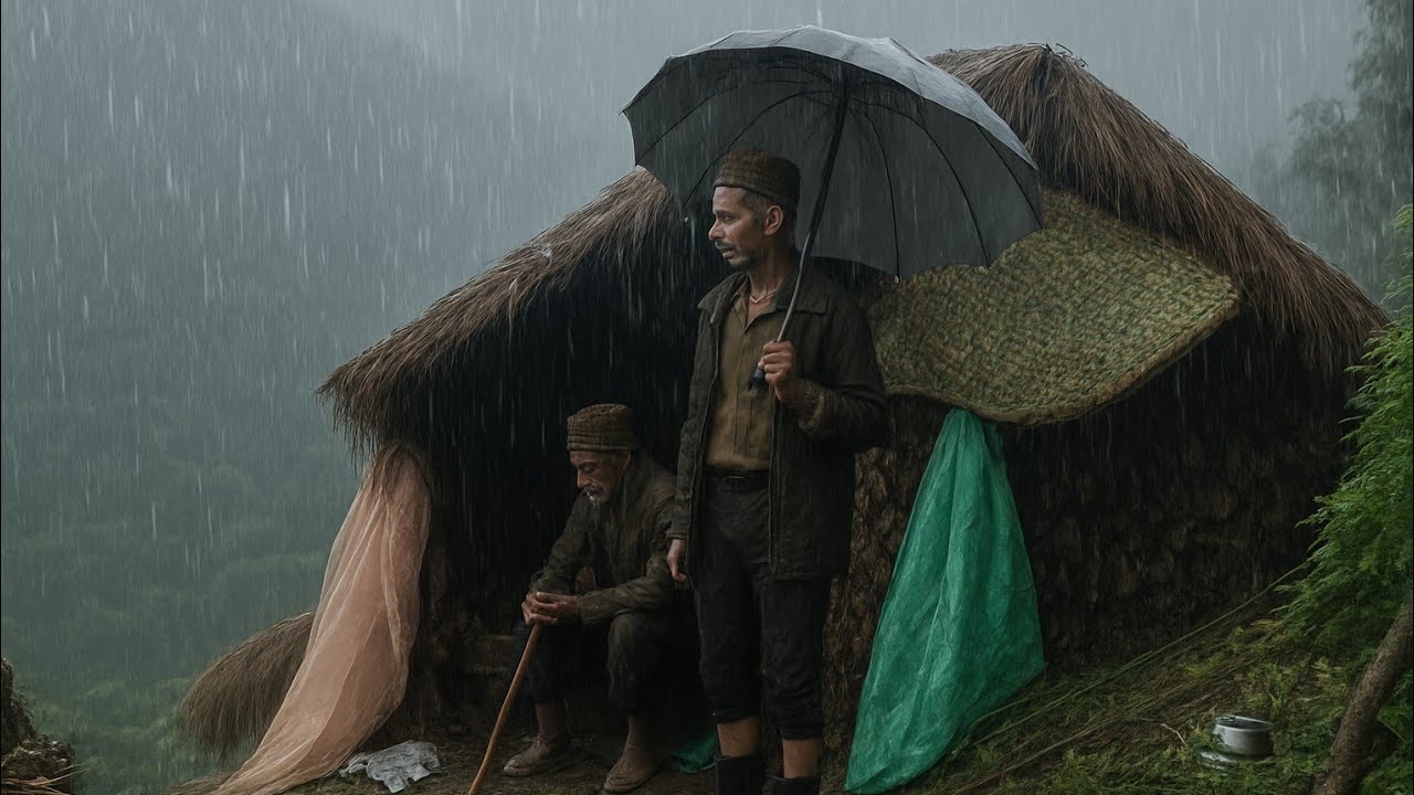 This is Himalayan Nepali Village Traditional Lifestyle | Organic Food | Village Life |Rain Session  