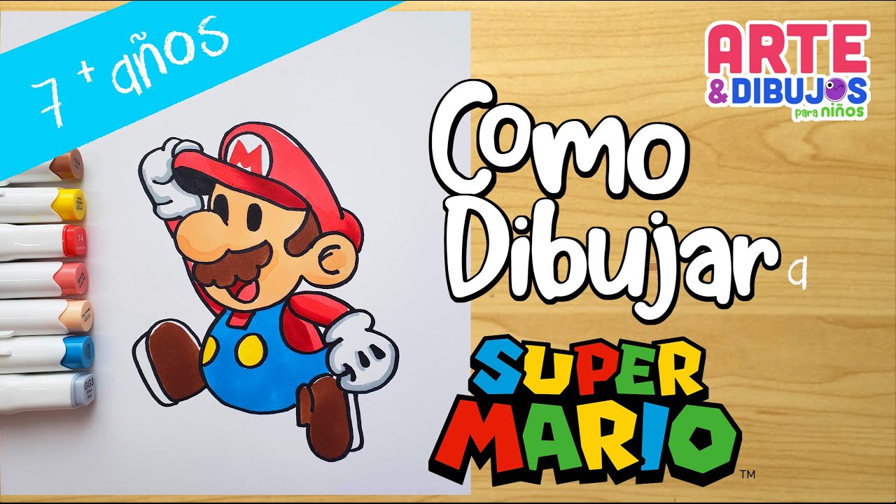 Como dibujar a SUPER MARIO | Arte y Dibujos para Niños