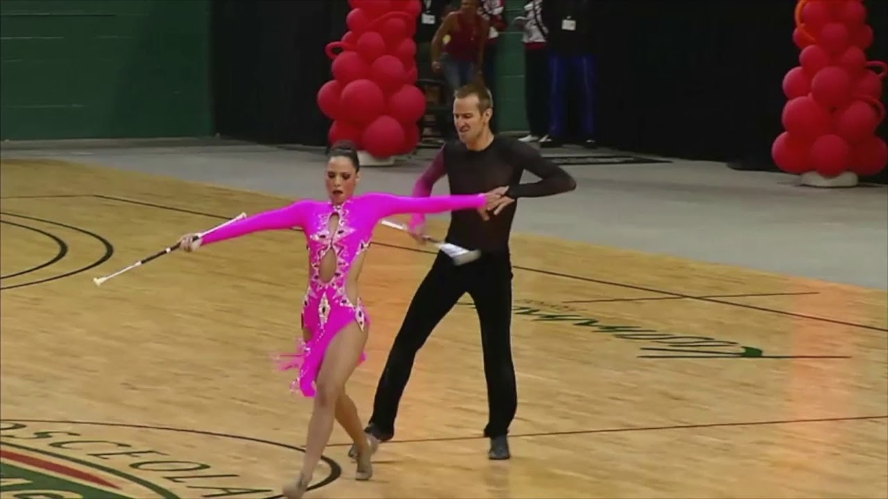 Baton Twirling Pairs- Sabrina Pean and Adrien Sellier - 2018 World Silver Medalists