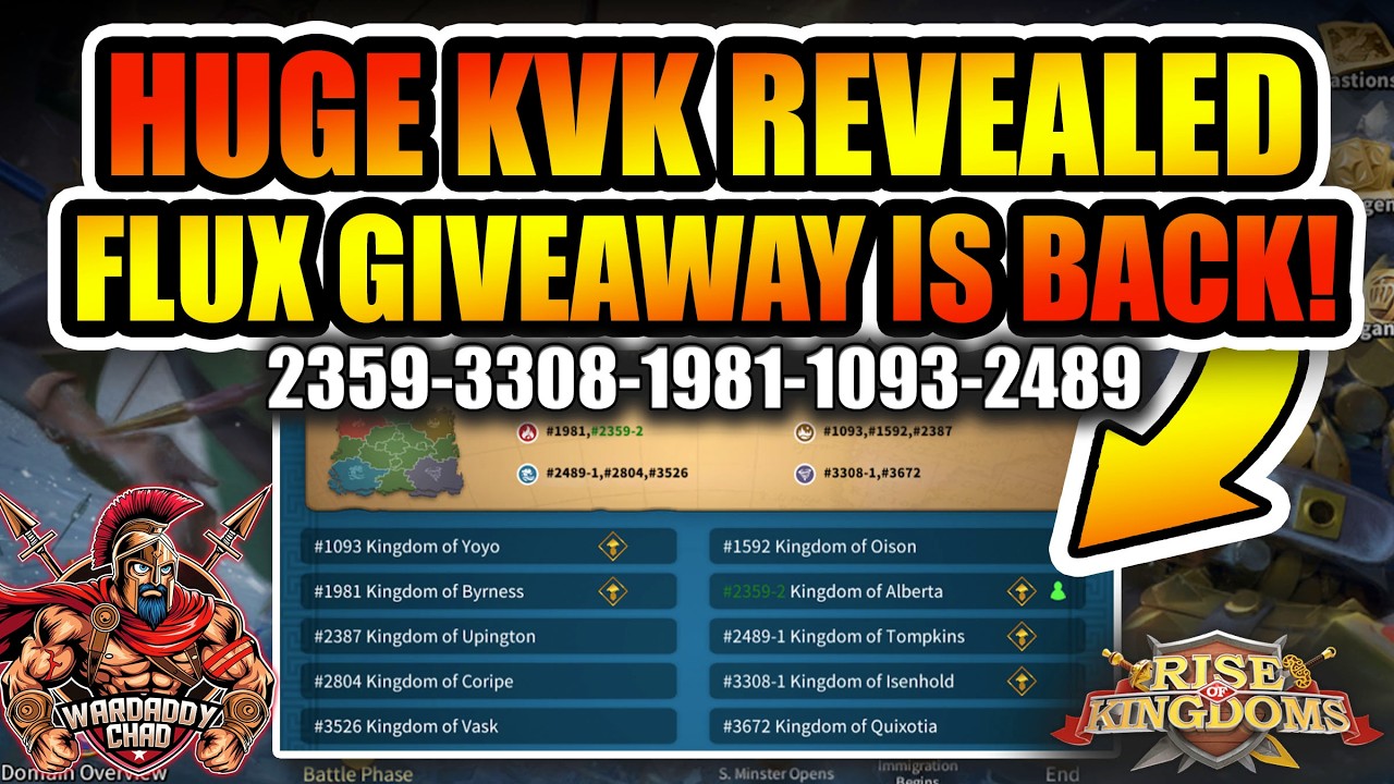 Massive KvK Announced: Flux Giveaways Are Back! - Rise of Kingdoms