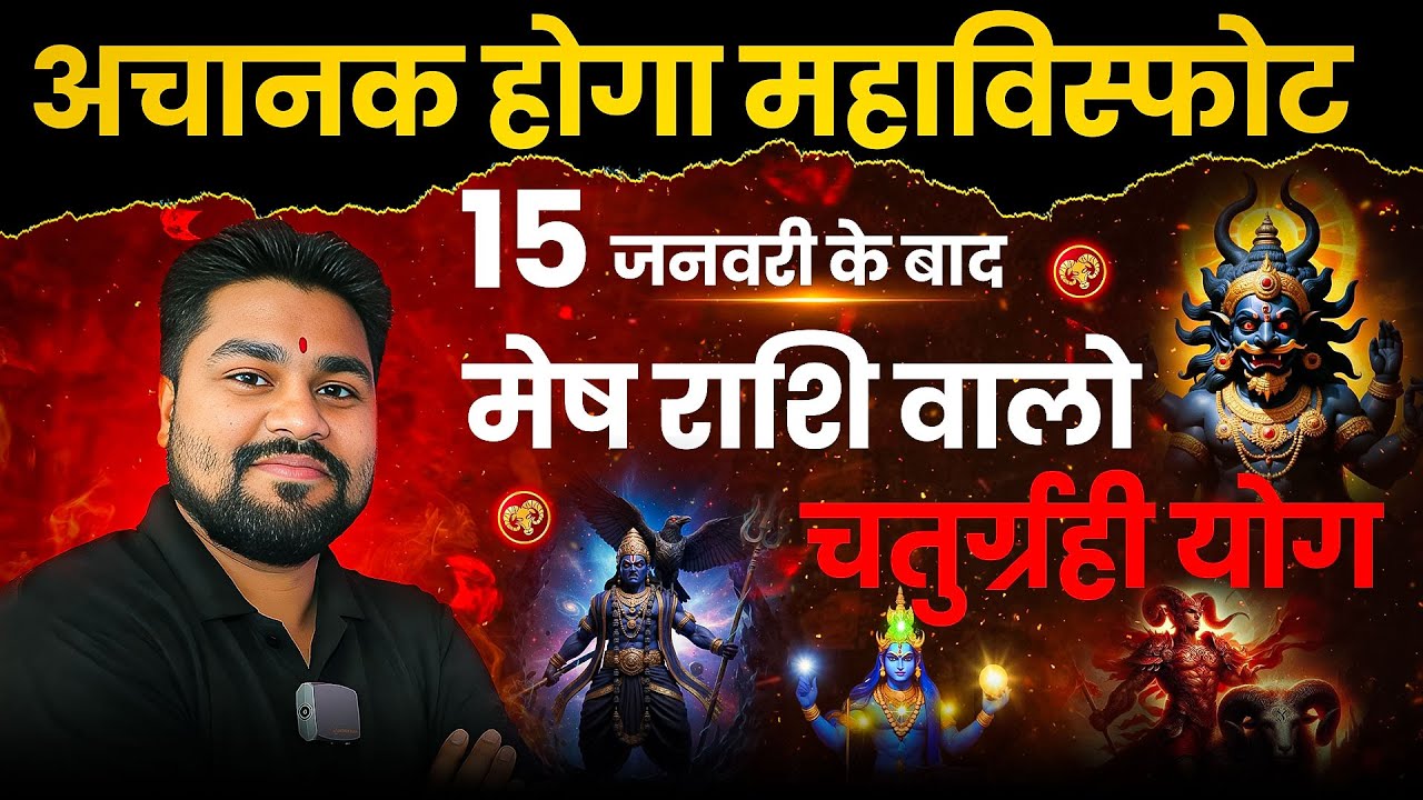 अचानक होगा महाविस्फोट मेष राशि ||MESH RASHI ||ARIES||Dr Raja Mishra | Chaturgrahi yoga |