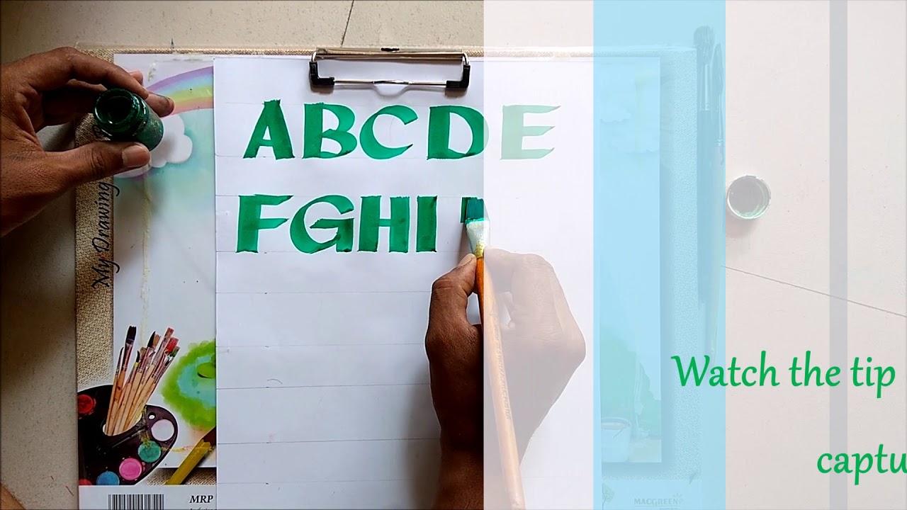 Tutorial 2 : Learn ABCD (Paint/Write Single Stroke Capital Alphabets)