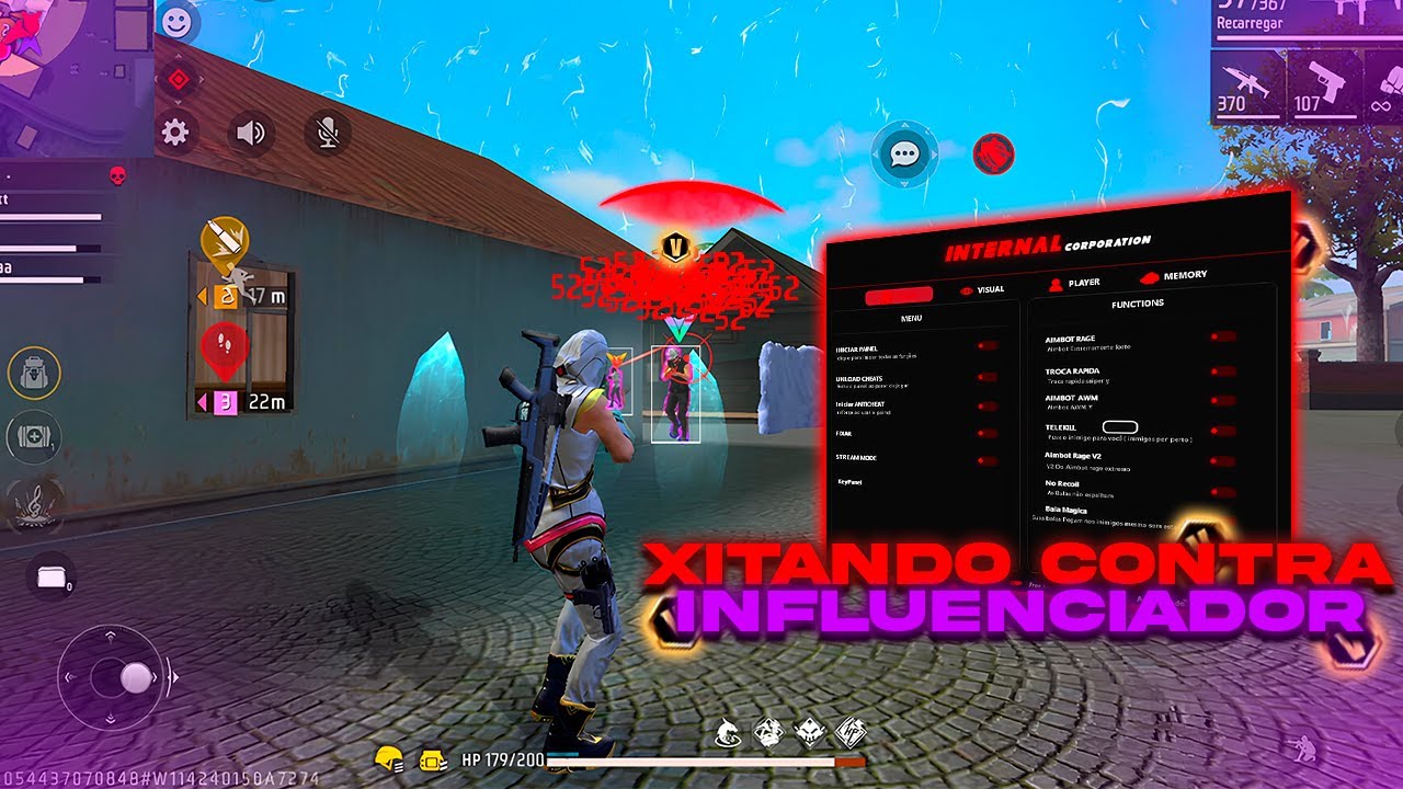 XITANDO CONTRA INFLUENCIADOR NA RANQUEADA USANDO NOVO PAINEL AIMBOT IPA FULL HS ANTBAN EMULADOR IOS