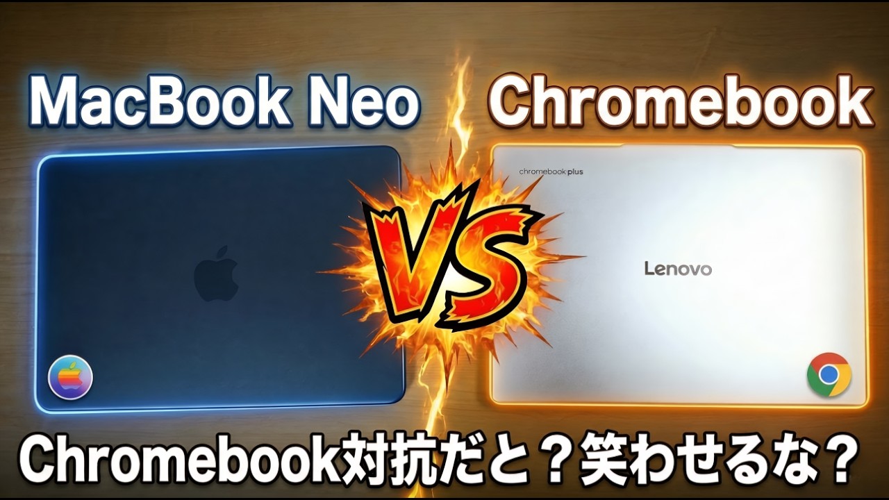 【ガチ】MacBook Neo vs Chromebook Chromebook対抗だと？ 笑わせるな 惨敗だよ😰
