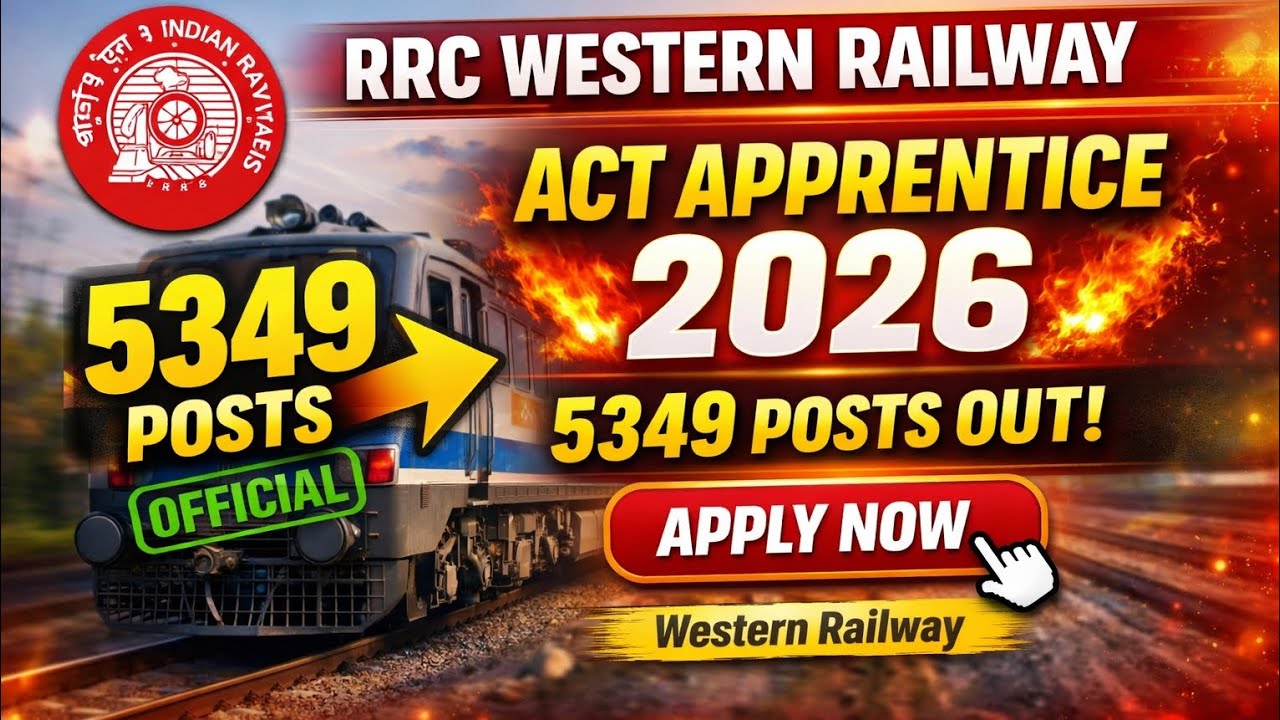  RRC Western Railway Apprentice 2026 | 5349 Posts | Apply Online