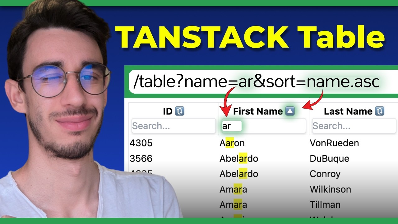 TanStack Table: внутренняя пагинация, фильтрация и сортировка с помощью TanStack Query + TanStack...