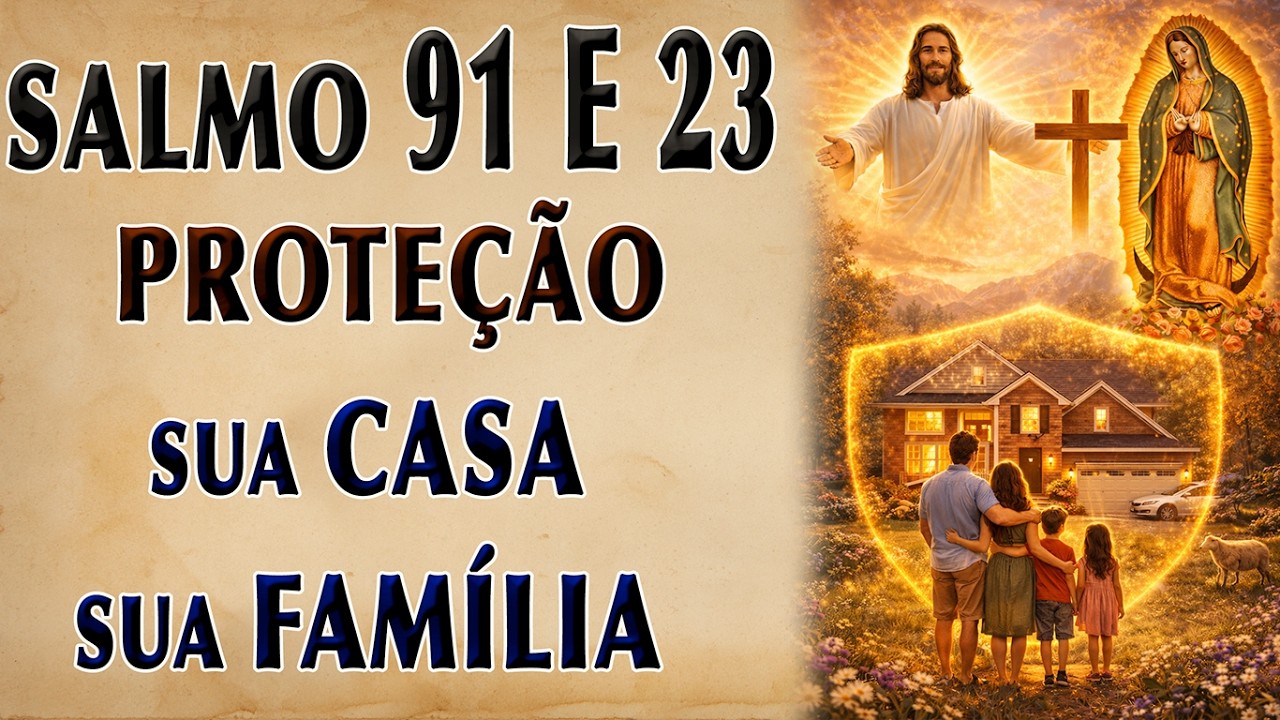 SALMO 91 E 23 ORAÇÃO DE PROTEÇÃO, DEUS GUARDA SUA CASA E SUA FAMÍLIA