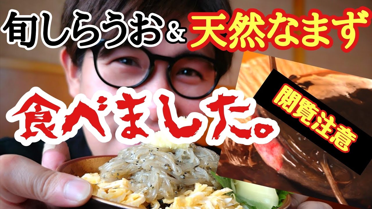 関東からも来店！旬の白魚漬け丼と天然なまず蒲焼重！もうすぐしらうお丼まつりが開催されるらしい。