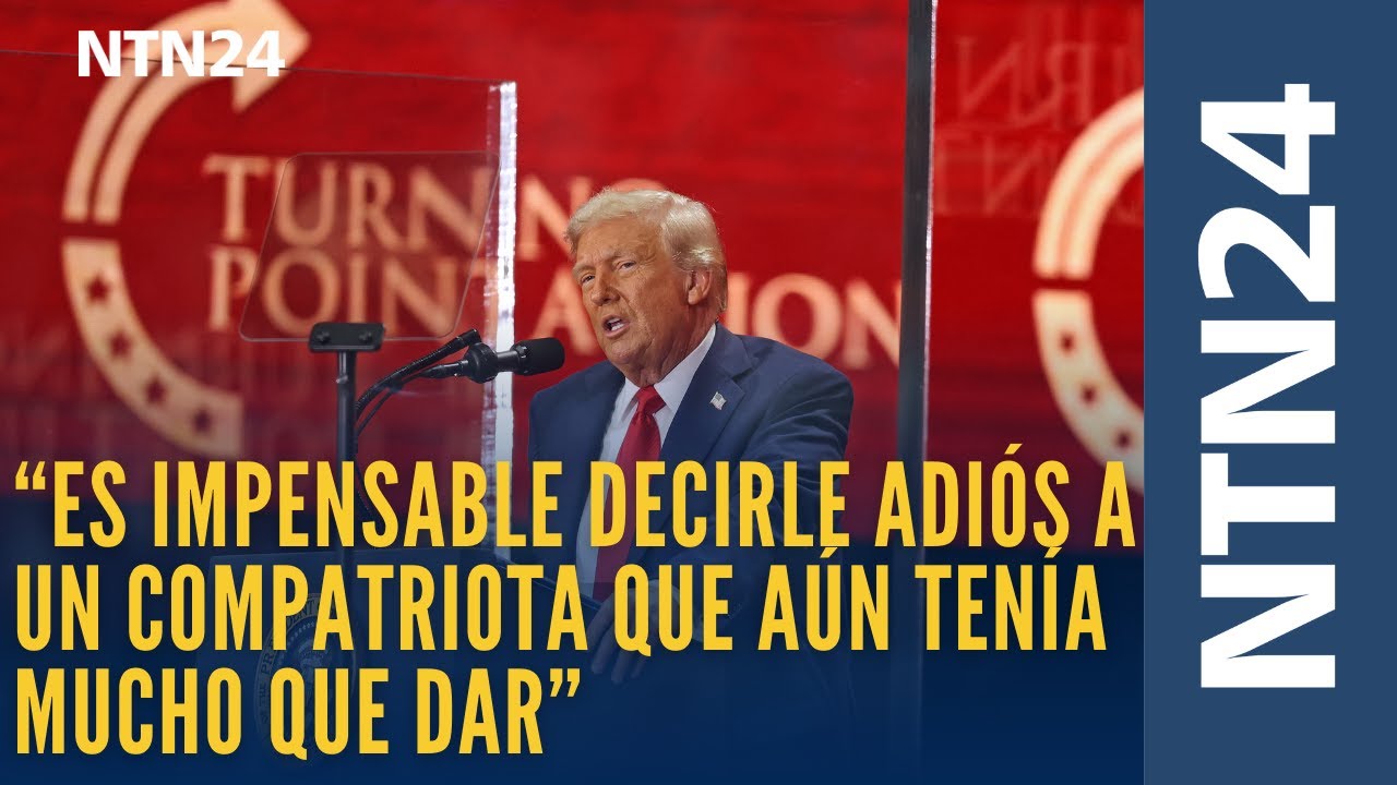 Donald Trump dio emotivas palabras en el funeral de Charlie Kirk en Estados Unidos