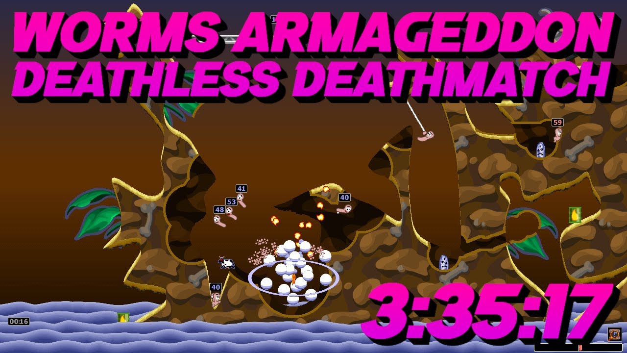 Worms Armageddon - Deathless Deathmatch in 3:35:17 (WR)