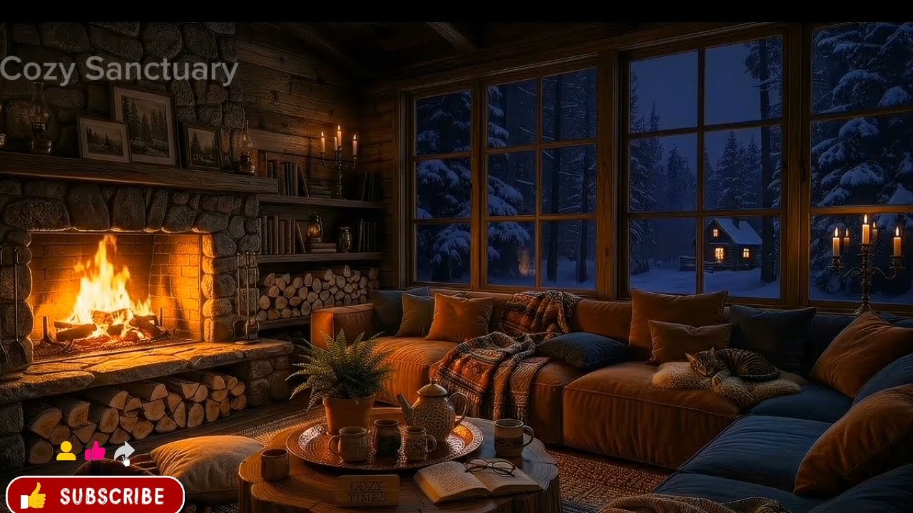 SURVIVAL: Giant Polar Bear Outside a Luxury Snow Cabin | Realistic 4K Ambience