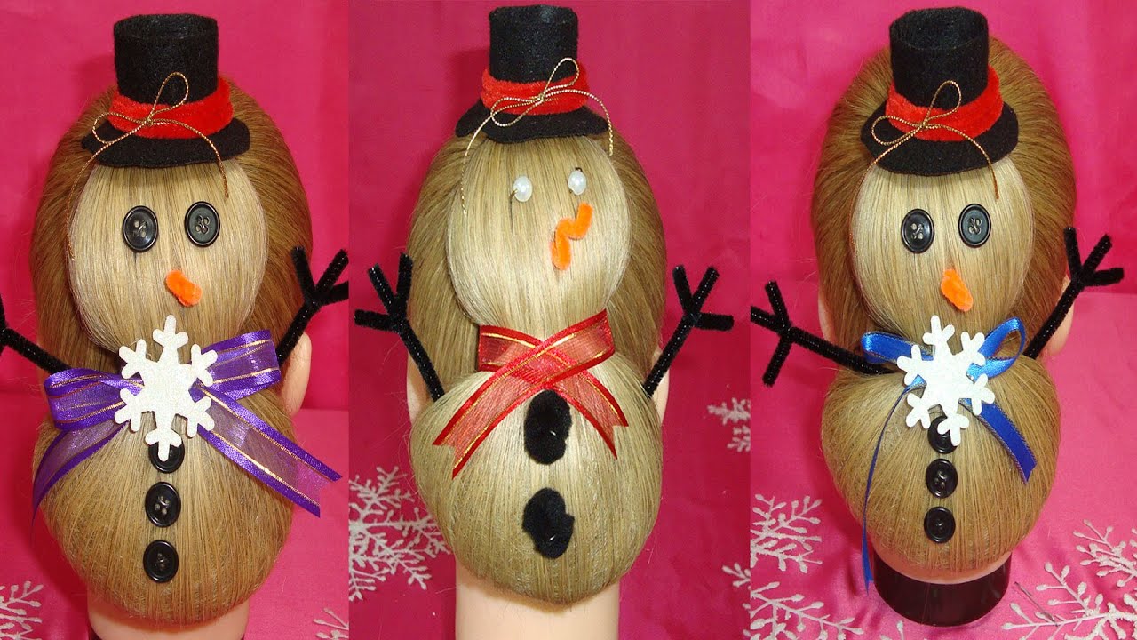 MUÑECO DE NIEVE / PEINADO DE NAVIDAD PARA NIÑAS | CHRISTMAS  SNOWMAN HAIRSTYLE - VIRIYUEMOON