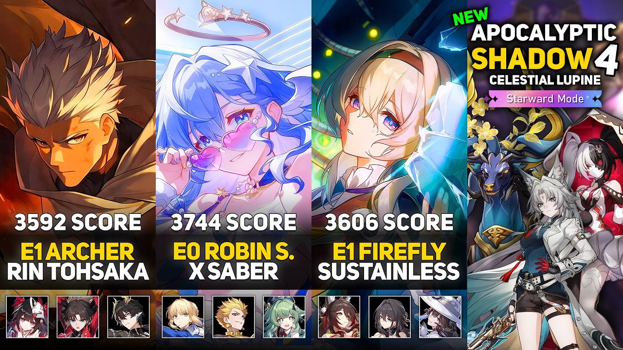 E1S1 Archer x Rin & E0S1 Robin Summer x Saber & E1S1 Firefly | NEW Apocalyptic Shadow 4 | HSR 4.5