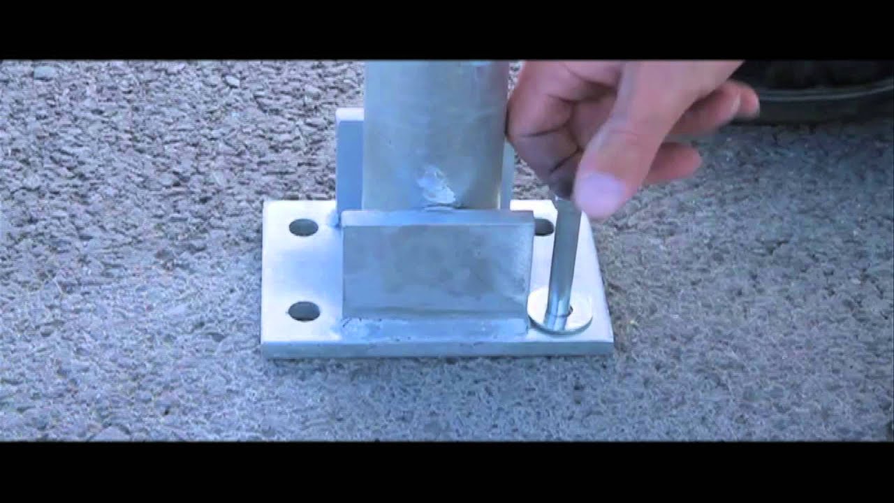 Padlock Folding Parking Post - Barriers - TheWorkplaceDepot