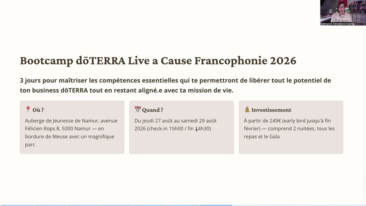 La Méthode M.D.E. - 3 Piliers pour développer une activité dōTERRA extraordinaire !