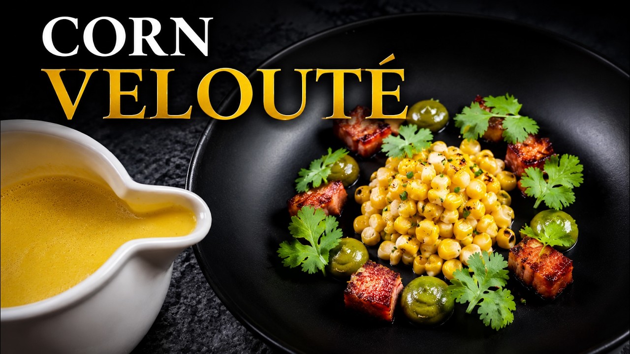 Michelin star CORN SOUP at home & Jalapeño Puree