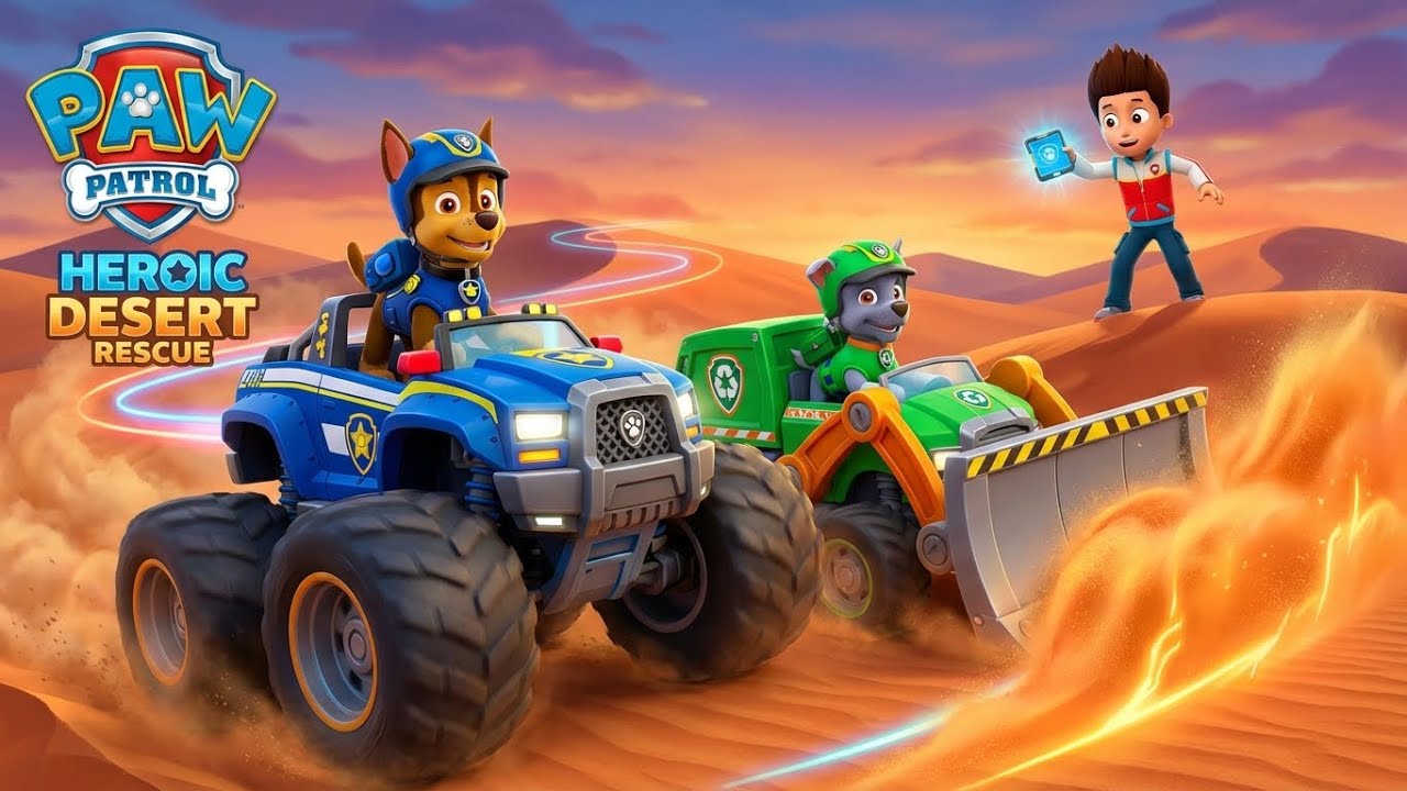 PAW Patrol: Rescue Wheels – The Desert Dust-Up 🏜️🛞 | Monster Truck Saves, Sandstorm Rescues!