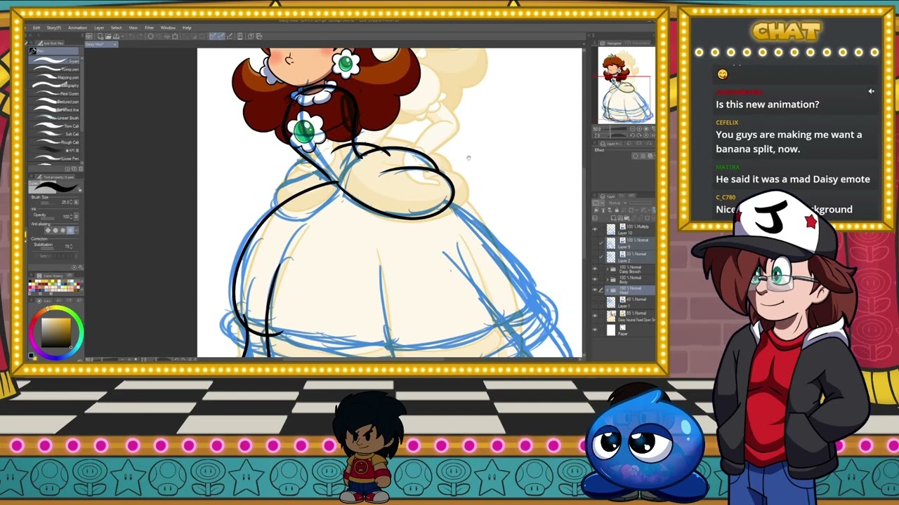 Ask Mario Daisy Emotes and Personal Art!