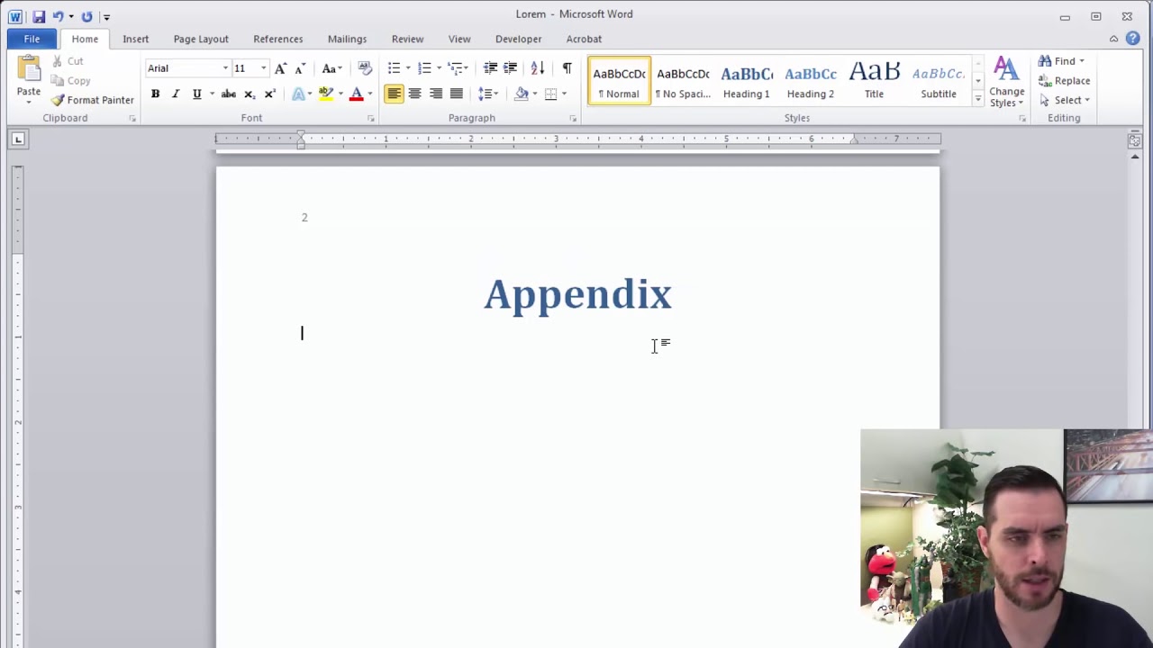 Как добавить приложение к документу Word