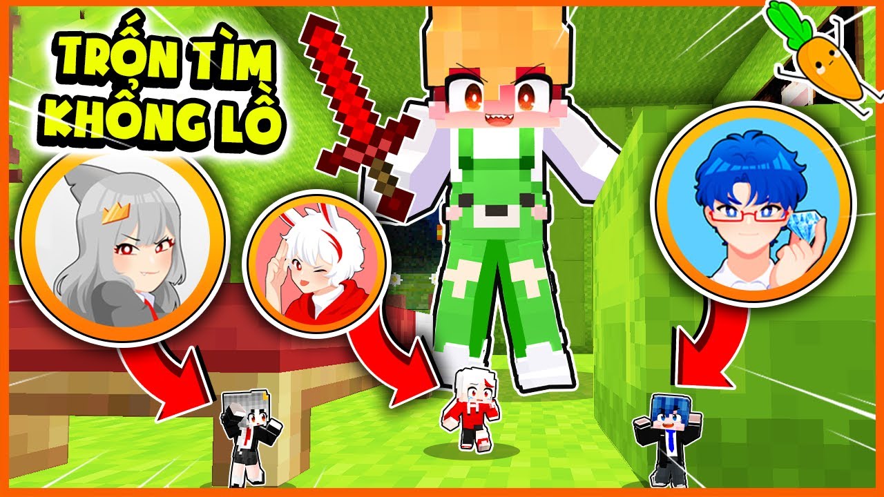 Kamui Thử Thách TRỐN TÌM KHỔNG LỒ Nhà Đồ Chơi Trong Minecraft