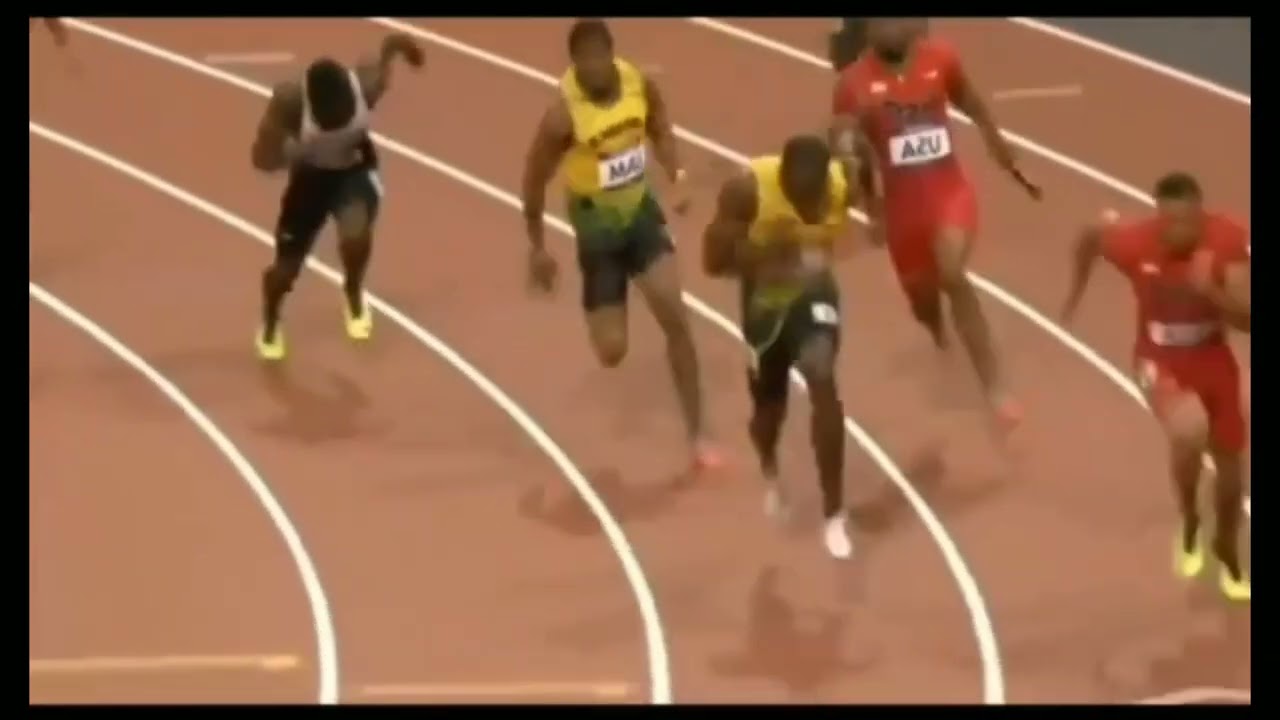 Nesta Carter, Michael Frater, Yohan Blake and Usain Bolt of Jamaica🇯🇲 4&times;100m World record #usainbolt