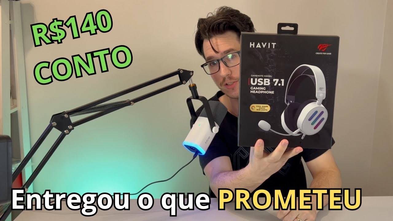 NÃO ACREDITEI NESSE PREÇO! Testei o Havit H2038U RGB [Headset Gamer]